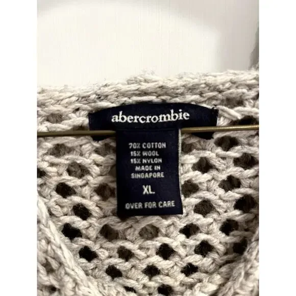 Abercrombie Open Knit Sweater Hood Size XL (see measurements - runs small) - Picture 4 of 5
